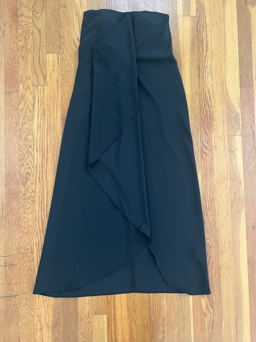 Black Ruffled Midi Dress